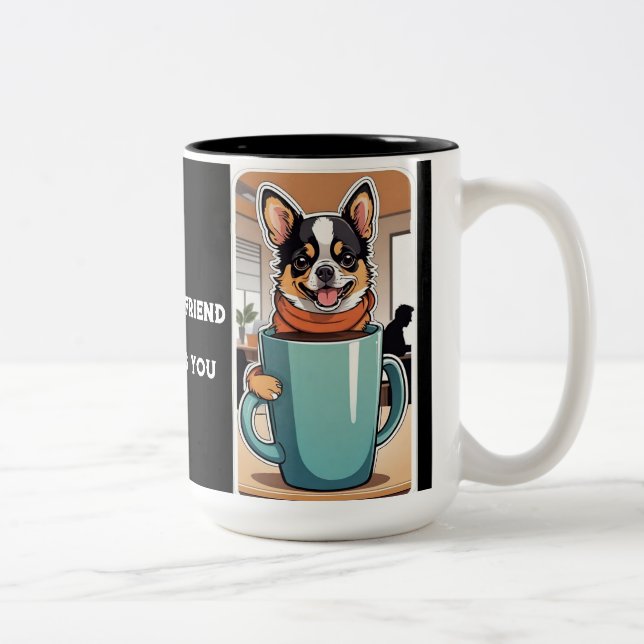 "A dog is a friend that never lets you down mug (Right)