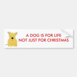 A DOG IS FOR LIFENOT JUST FOR CHRISTMAS BUMPER STICKER