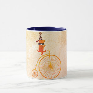 A Dog Riding A Unicycle. Mug
