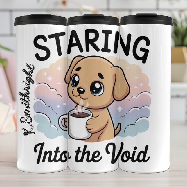 A Dog Staring Into the Void Thermal Tumbler (Creator Uploaded)