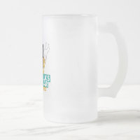 A Dog Walks into a Bar Frosted Mug - Colour Logo