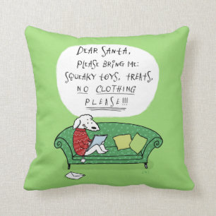 A Dog's Letter to Santa - Funny Christmas Design Cushion