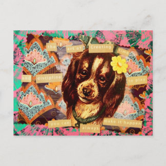 A Dog's Wisdom - Vintage Postcard