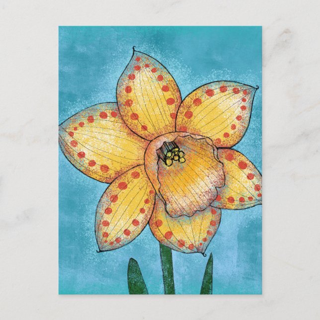 A Dotty Daffodil Postcard (Front)
