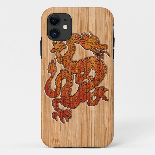 A Dragon in Bamboo style  Case-Mate iPhone Case (Back)
