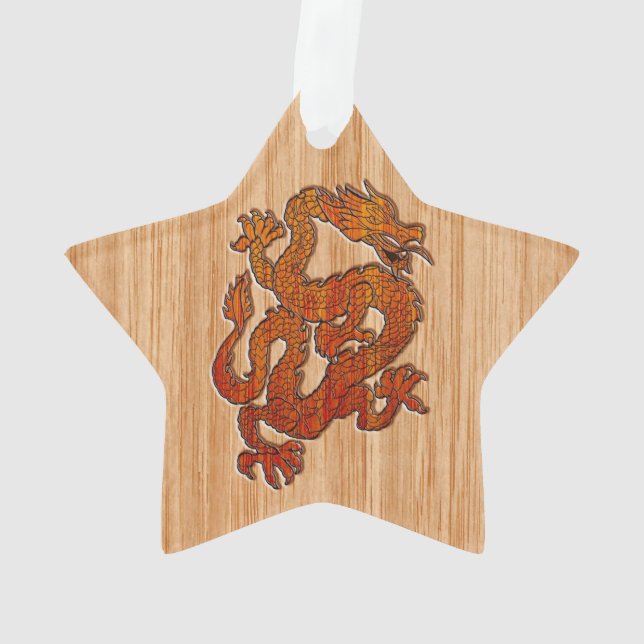 A Dragon in Bamboo style Ornament (Back)