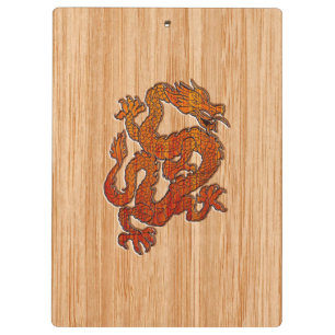 A Dragon in oriental Bamboo Clipboard