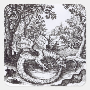 A Dragon in the Forest Square Sticker