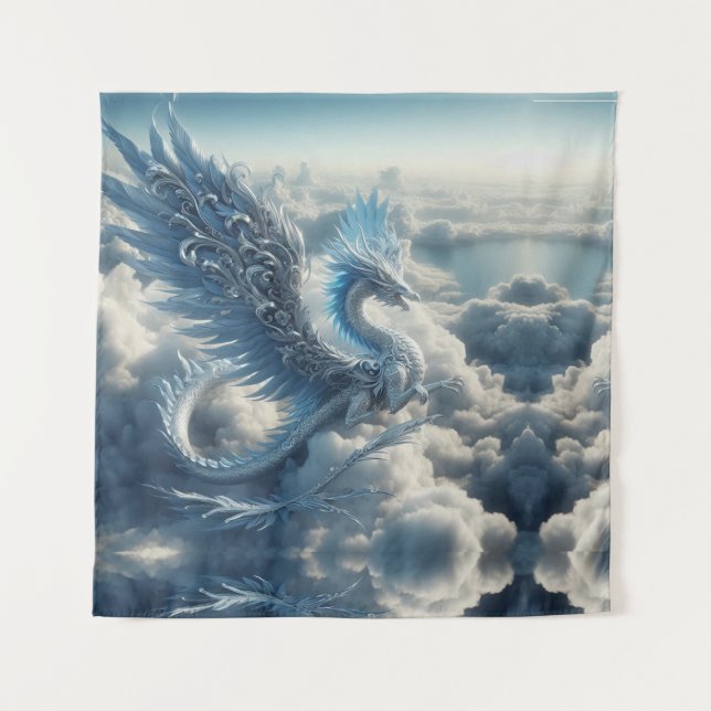 A Dragon Surrounded by Clouds  Tapestry (Front)