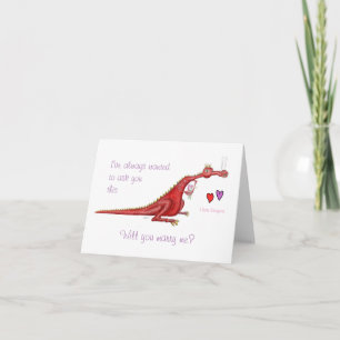 A Dragon with flowers Card