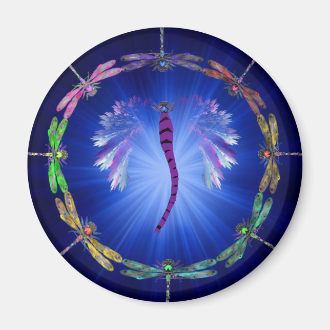 A Dragonfly Dance Magnet (Front)