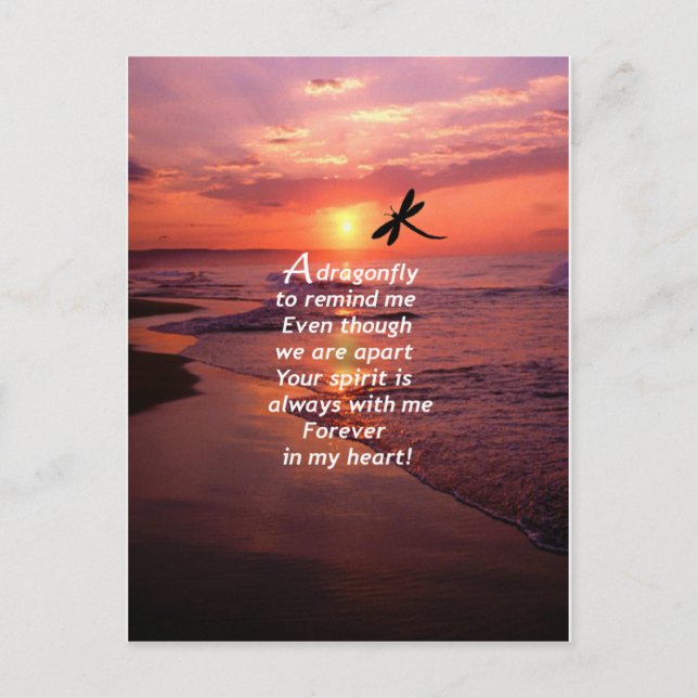 A Dragonfly to Remind Me Postcard (Front)