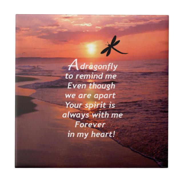 A Dragonfly to Remind Me Tile (Front)