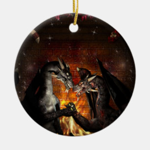 A Dragon's Christmas Eve Ornament