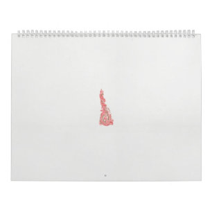 a drawing of a bird with flowers on it calendar