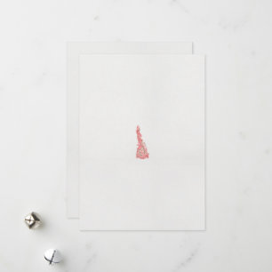 a drawing of a bird with flowers on it holiday card