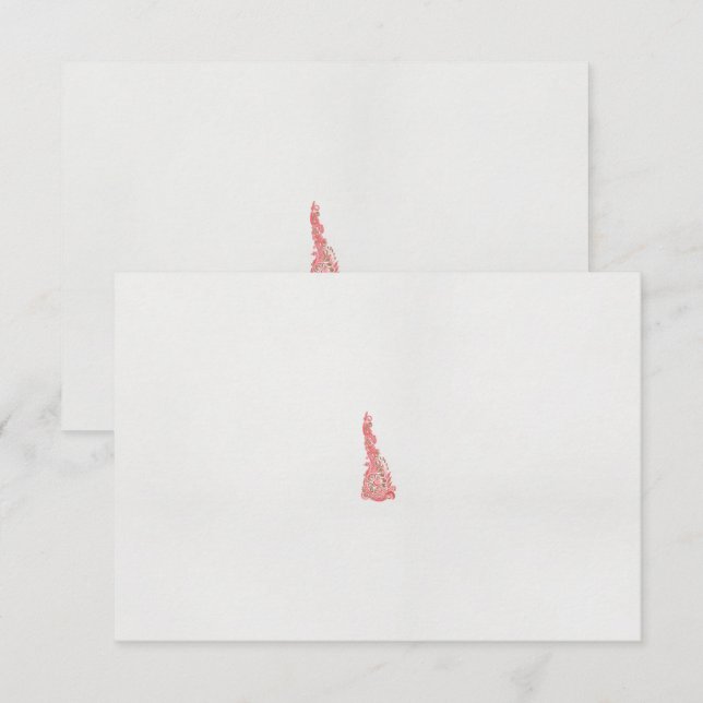 a drawing of a bird with flowers on it thank you card (Front/Back)