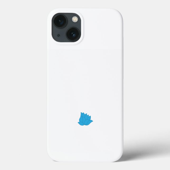 a drawing of a blue flower on a white background Case-Mate iPhone case (Back)