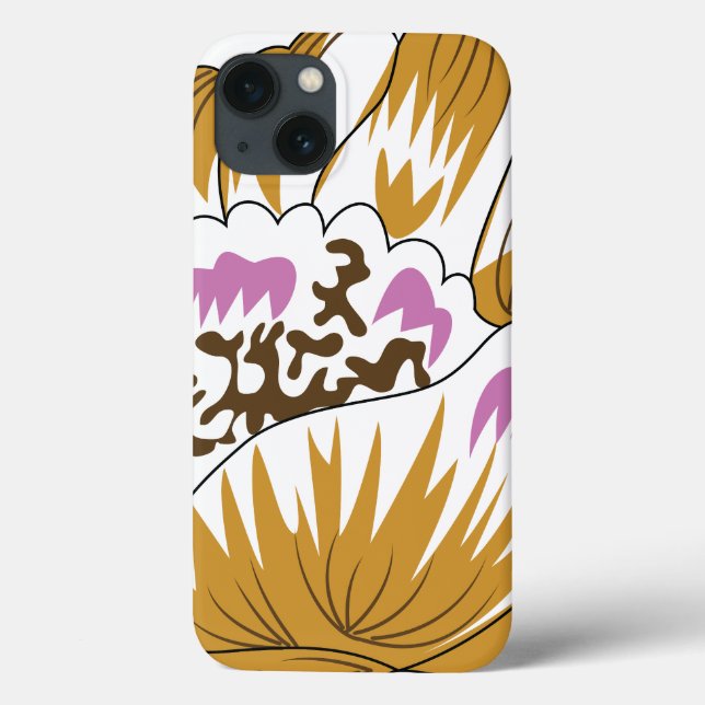 a drawing of a flower with pink and white petals Case-Mate iPhone case (Back)
