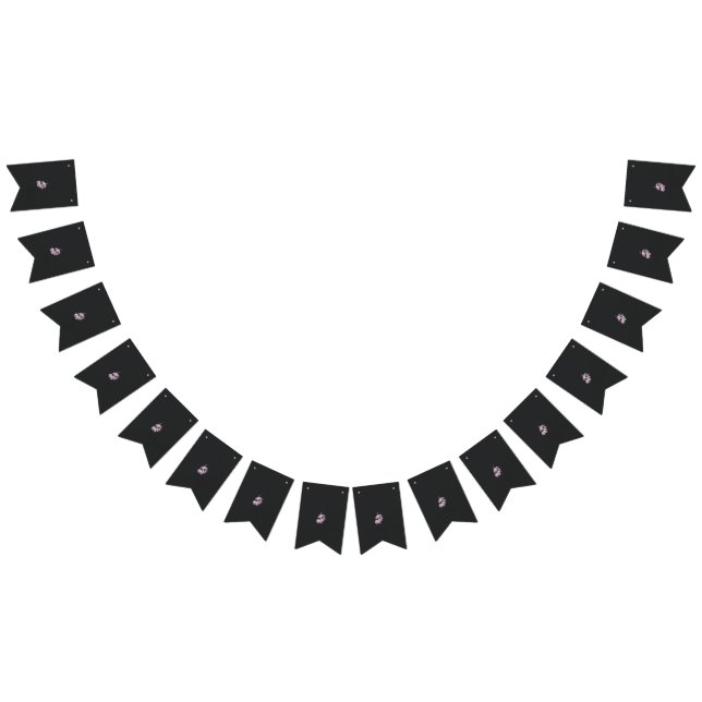 a drawing of a plant with purple flowers bunting  (All)