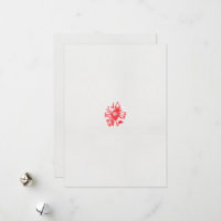 a drawing of a red flower on a white background