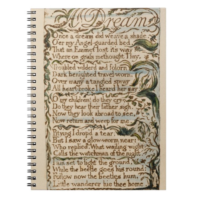 A Dream, illustration from 'Songs of Innocence and Notebook (Front)