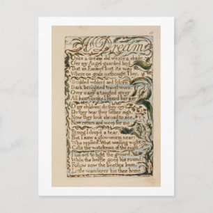 A Dream, illustration from 'Songs of Innocence and Postcard