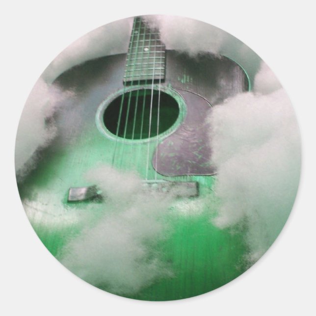 a dream in green classic round sticker (Front)
