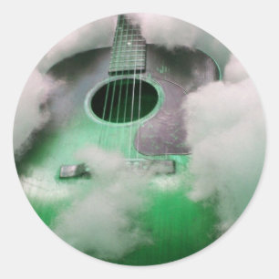 a dream in green classic round sticker