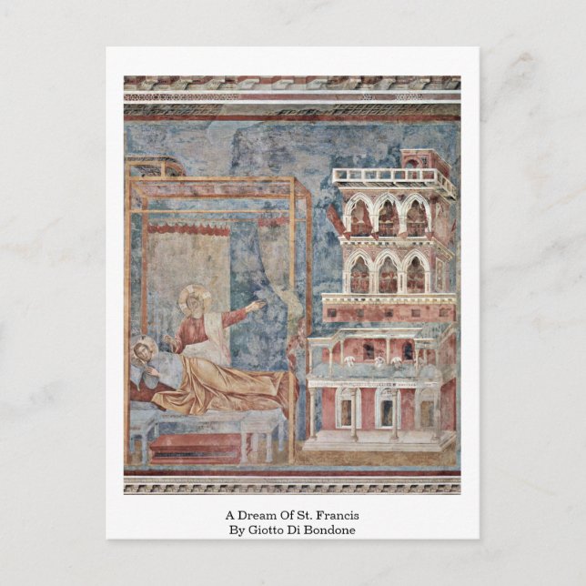 A Dream Of St. Francis By Giotto Di Bondone Postcard (Front)