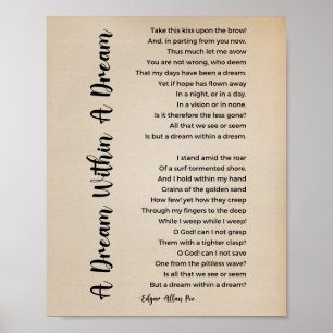 A Dream Within A Dream Poem Vintage Poster