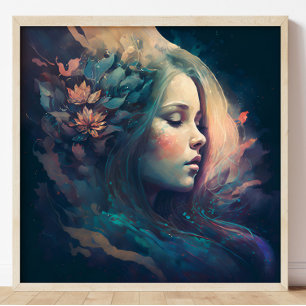 A Dreamer Beautiful Dreamy Art Painting Poster