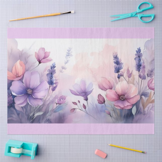 A Dreamy Floral Design #1 Tissue Paper (Craft)