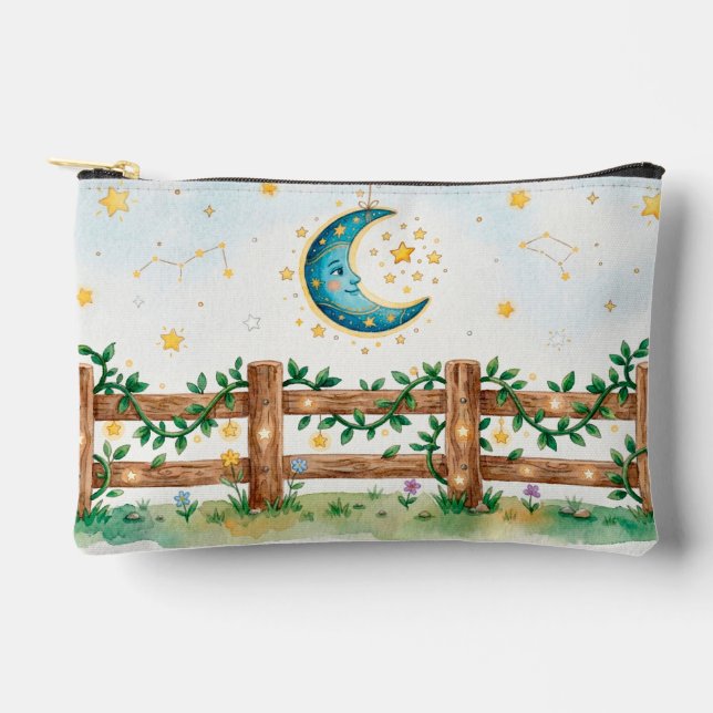 A dreamy watercolor illustration accessory pouch (Front)