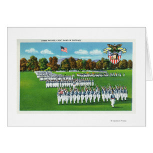 A Dress Parade, Cadet Band in the Distance
