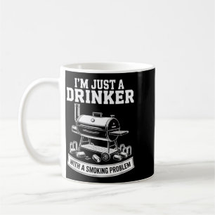 A Drinker With A Smoking Problem Grilling Bbq Dads Coffee Mug