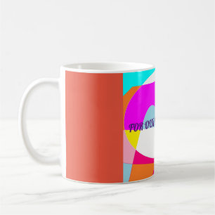 A drinking mug for Kate mixed coloured design