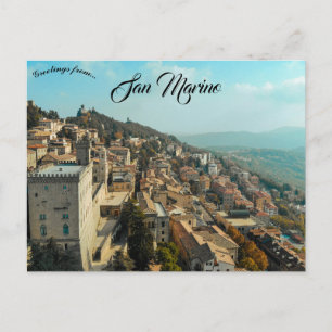 A Drone View of San Marino Postcard