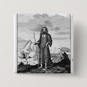 A Druid 15 Cm Square Badge