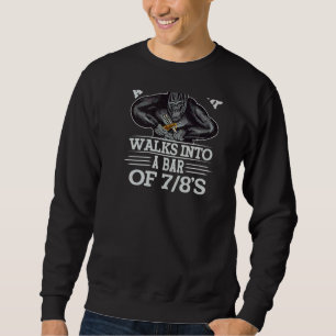 A Drummer Walks Into A Bar Of 78's Backprint Drum Sweatshirt