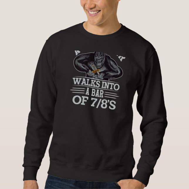 A Drummer Walks Into A Bar Of 78's Backprint  Drum Sweatshirt (Front)
