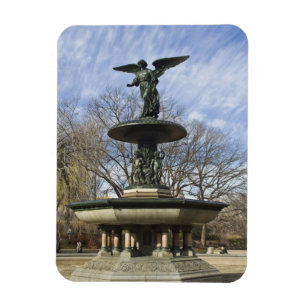 A dry winter Bethesda Fountain in Central Park Magnet