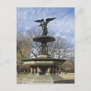 A dry winter Bethesda Fountain in Central Park Postcard