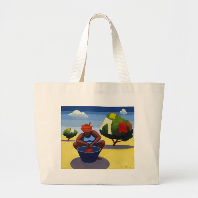 A Drying Day 2007 Large Tote Bag (Front)