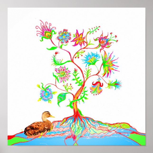 A duck and a tree of life poster (Front)