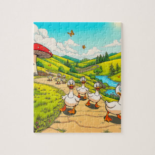A duck family jigsaw puzzle