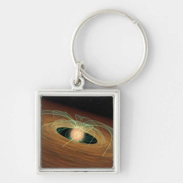 A dusty planet-forming disc in orbit key ring (Front)