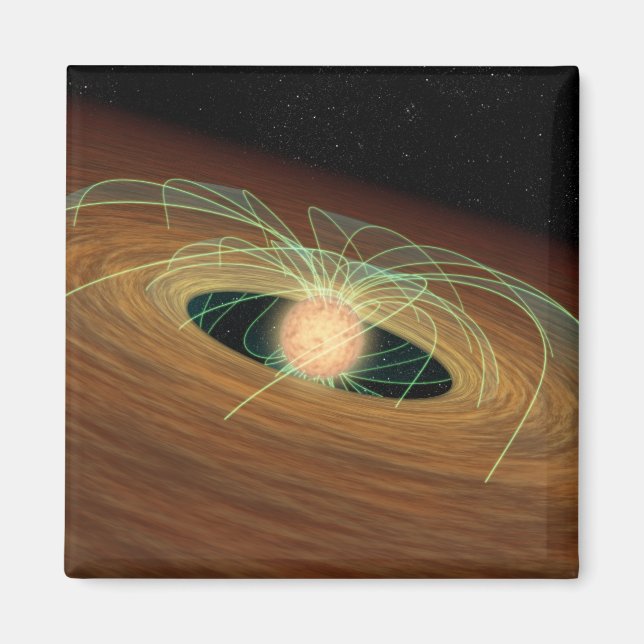 A dusty planet-forming disc in orbit magnet (Front)