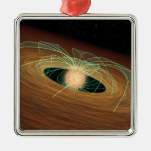 A dusty planet-forming disc in orbit metal tree decoration