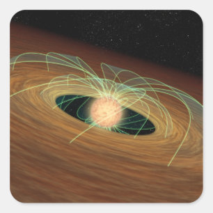 A dusty planet-forming disc in orbit square sticker